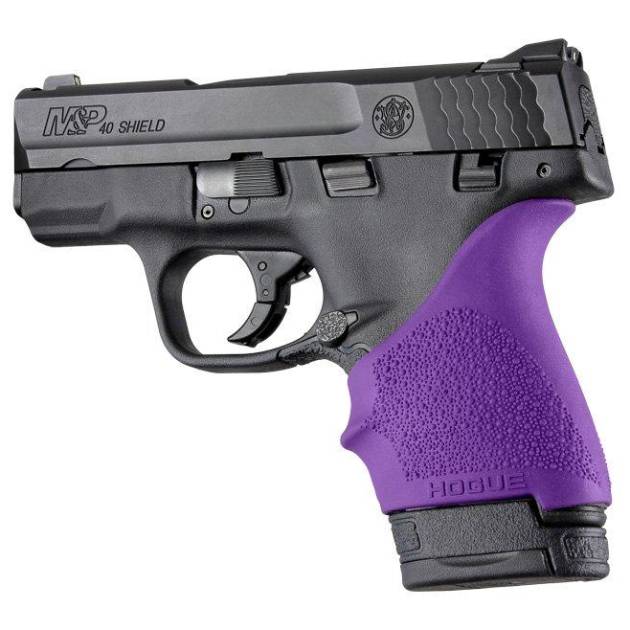 Hogue HandAll Beaver Tail Grip Sleeve S&W M&P Shield Ruger LC9 Glock 26/27 Purple