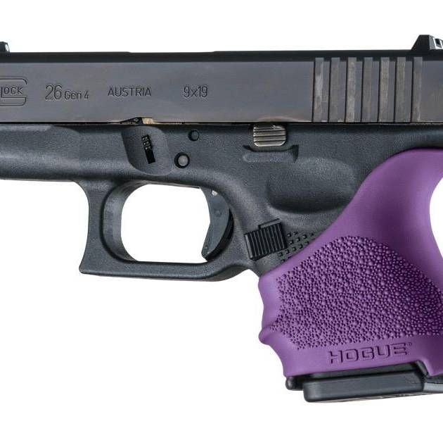 Hogue HandAll Beavertail Grip Sleeve Glock 26/27-Purple
