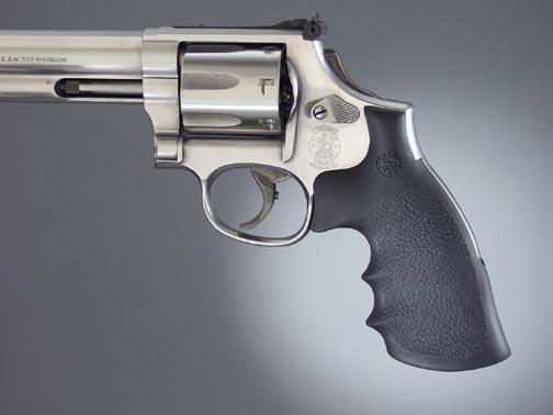 Hogue S&W K/L Convertion Kit - Round to Square Butt - Rubber Monogrip