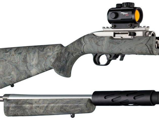 Hogue Ruger 10-22 Takedown Rub. OM Stock w/Standard Barrel Chan. Ghillie Green