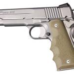 Hogue 1911 Govt. Model Flat Dark Earth Rubber Grip with Finger Grooves