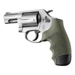 Hogue Overmolded Rubber Full Size Monogrip S&W Round Butt J-Frame Revolvers OD Green