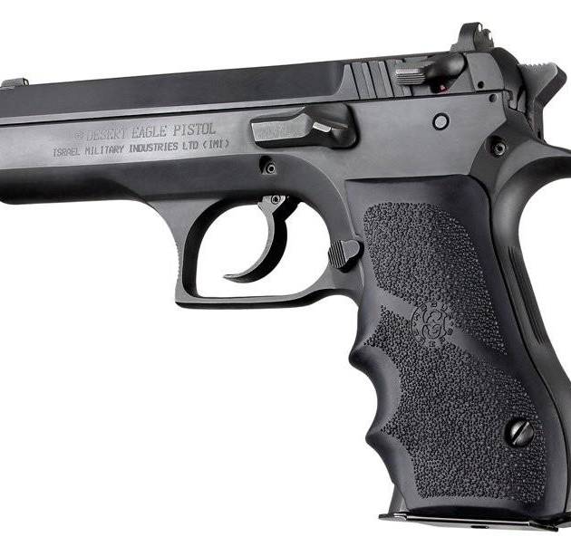 Hogue Magnum Research Baby Eagle .40/9mm Jericho & Uzi Eagle Rubber Grips with Finger Grooves