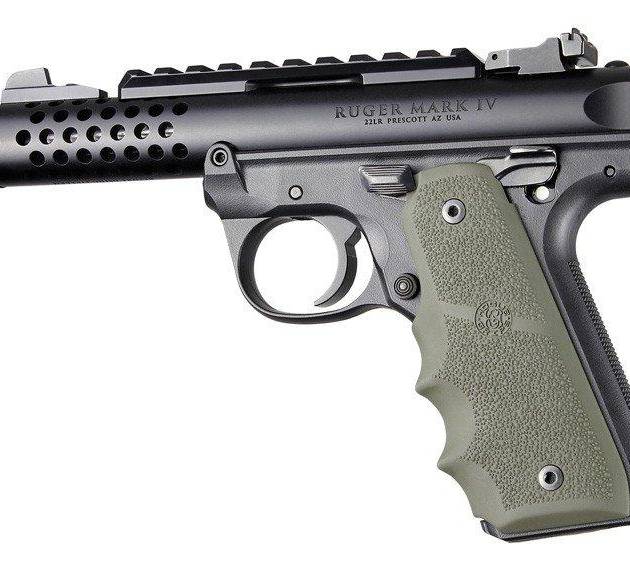 Ruger 22/45 MKIV Rubber Grip with Finger Grooves OD Green