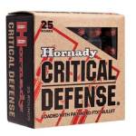 Hornady Critical Defense 380 Auto, 90 Grain FTX, 25 Rounds, #90080