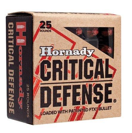Hornady Critical Defense 380 Auto, 90 Grain FTX, 25 Rounds, #90080