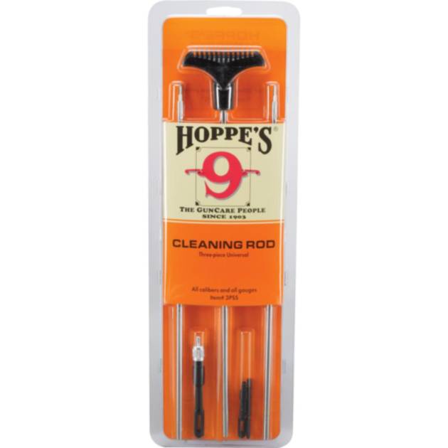 Hoppe's 3 Piece Benchrest Stainless Steel Cleaning Rod - Rifle/ Shotgun