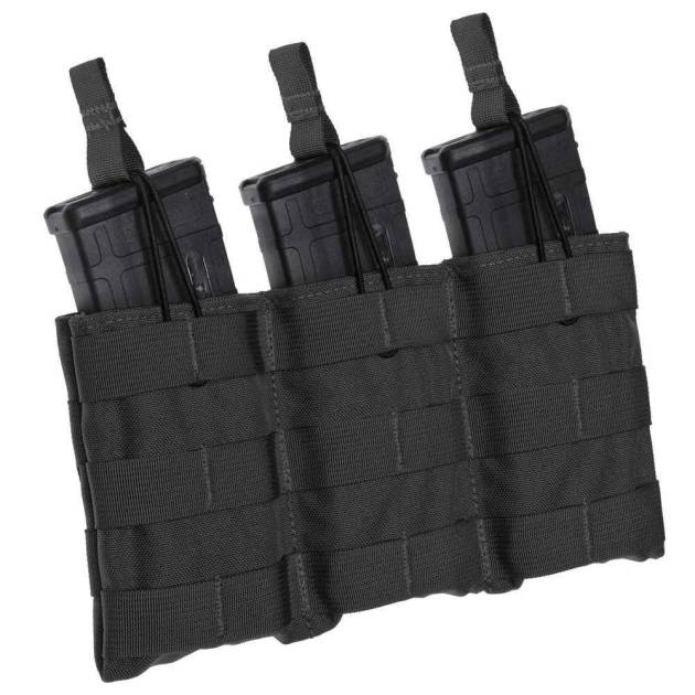 TacShield Triple Speed Load Rifle Molle Pouch-Black
