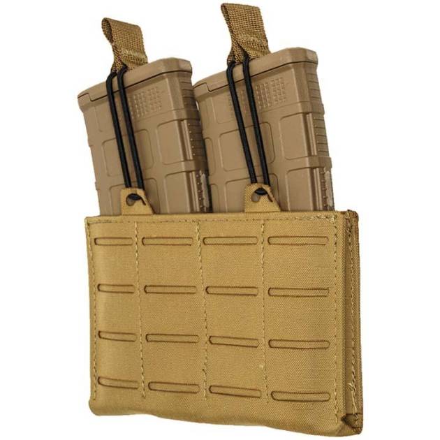 TacShield RZR Molle Double Rifle Magazine Pouch Coyote Brown
