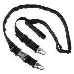 TacShield Warrior 2n1 Padded Sling with HK Snap Hook 1.25" Black
