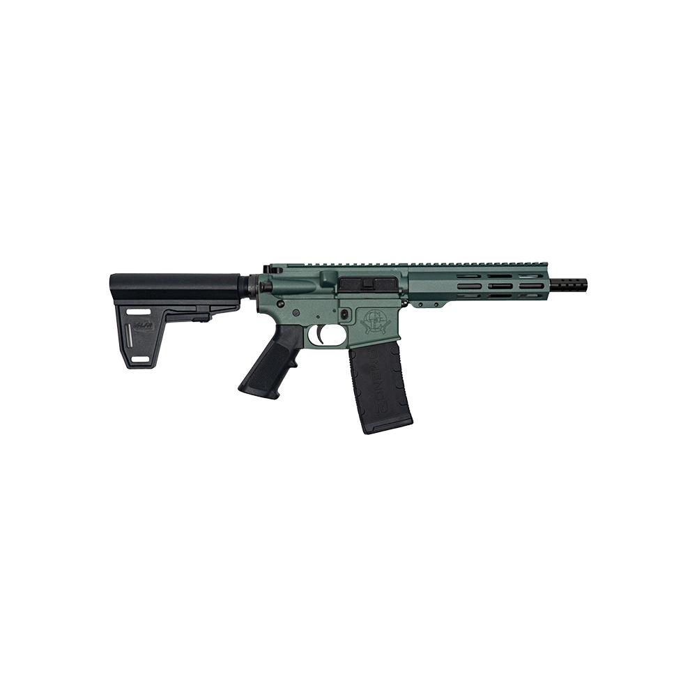 GLFA 223 Wylde Braced Pistol .223 Wylde 30rd Magazine 7.5" Nitride Barrel Charcoal Green Finish