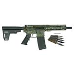 Great Lakes AR-15 Pistol .223 Wylde 30rd Magazine 7" Barrel Lichen Green with 5 OTF 3-1/2" Blade Knives