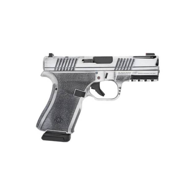 Black Rain Frontline+ Handgun 9mm Luger 15rd Magazine 3.75" Barrel Bright White Battleworn Finish Optic Ready