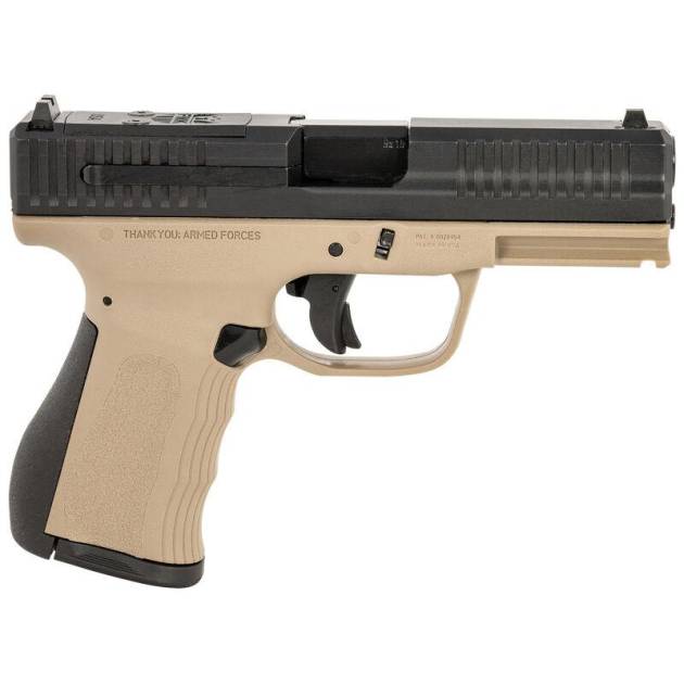 FMK Mach 9 Handgun 9mm Luger 10rd Magazine(1) 4" Barrel Optic Ready FDE Frame