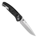 Hogue Mysto Folder Knife 3-2/5 Drop Point Blade Black Diamond Metal