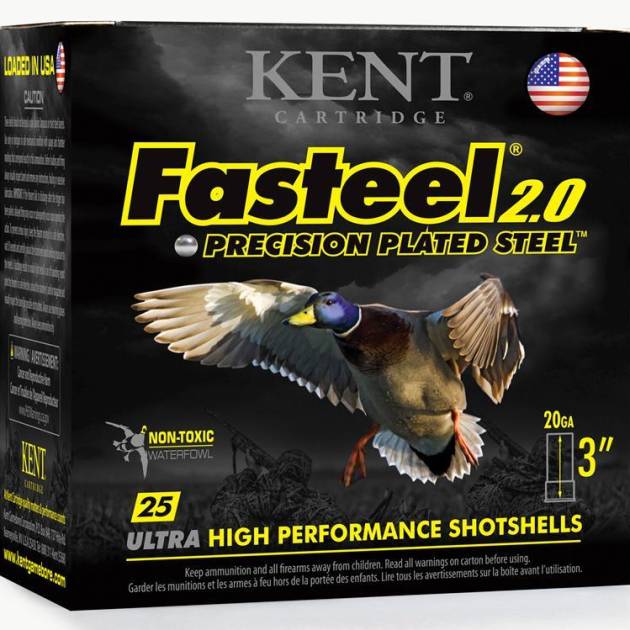 Kent Fasteel 2.0 Shotshells 20 ga 3" 7/8oz 1550 fps #3 25/ct