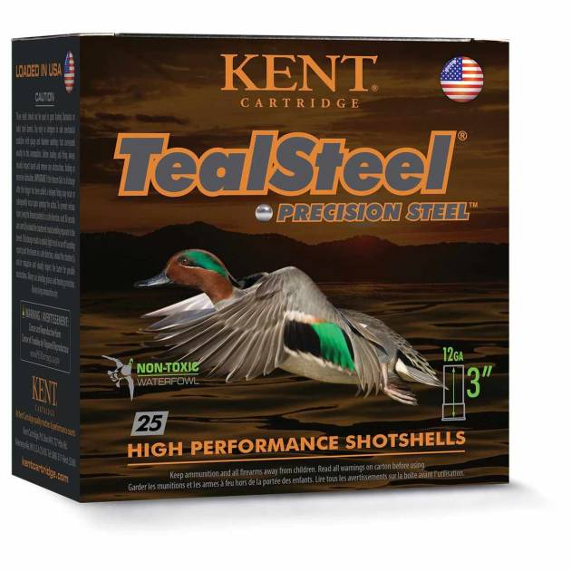 Kent Teal Steel Shotshells 12ga 2-3/4" 1-1/4oz 1300 fps #6 25/ct