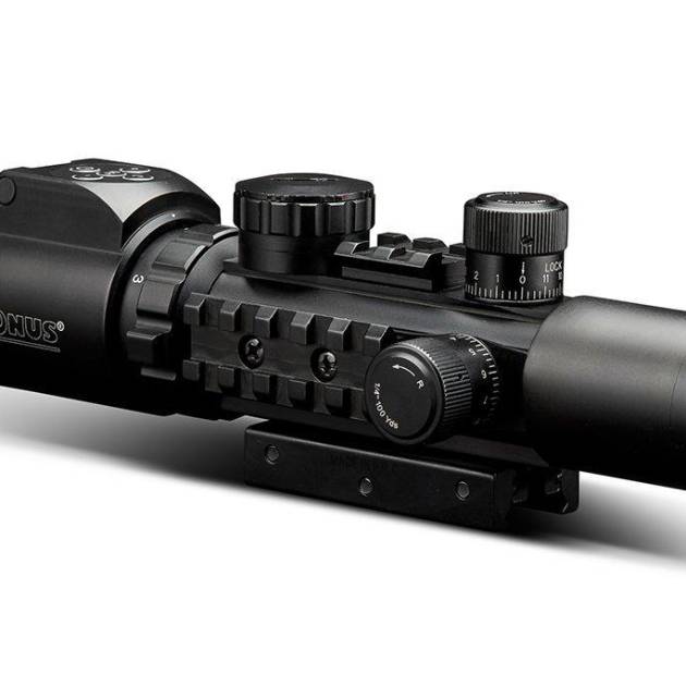 KONUSPRO AS34 Rifle Scope - 2-6x28mm 34mm SFP Engraved/Illum Mil-Dot Black Matte
