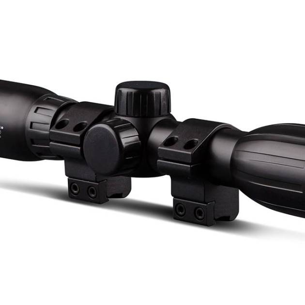 Konus KONUSFIRE 4x32mm Rifle Scope w/.22 Dovetail Mounting Rings 30/30 Reticle Black Matte