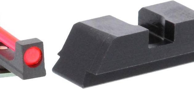 Ameriglo Red Fiber .115 FRONT Black REAR for Glock 42-43-43X-48