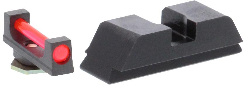 Ameriglo Red Fiber .115 FRONT Black REAR for Glock 42-43-43X-48