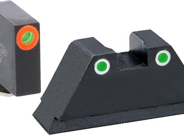 Ameriglo Green Tritium Round Outline Orange .315/White .392 for Glock Tall Suppressor