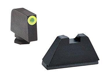 Ameriglo Tritium Tall Sights for all Glock Models except 42 43 -Green Tritium Lime Green Lumi Outline