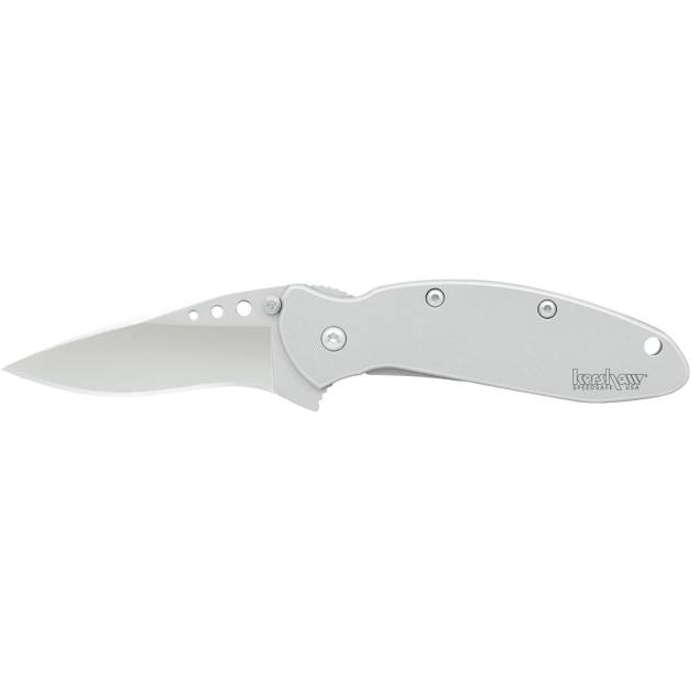 Kershaw Ken Onion Scallion Folding Knife 2-2/5" Drop Point Blade Silver
