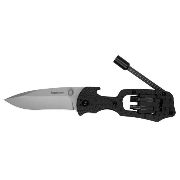 Kershaw Select Fire Folding Knife 3-2/5" Drop Point Blade Black