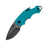 Kershaw Shuffle Folding Knife 2-2/5" Drop Point Blade Blackwash Finish/Teal