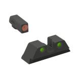 Meprolight ML41766 Hyper-Bright Orange Ring Front/Green Rear Sights for S&W M&P Fullsize Compact Subcompact (Not Shield Models)