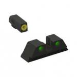Meprolight ML46500 Hyper-Bright Yellow Ring Front/Green Rear Sights for Taurus 3GC