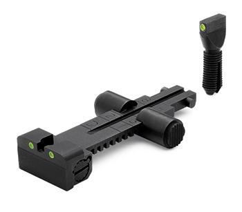 Meprolight Tru-Dot Fixed Green Night Sights for AK-47 Set (AKM Pattern)