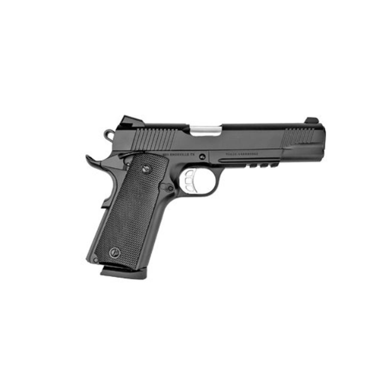 Tisas 1911 Duty B45R Handgun .45 ACP 8rd Magazine 5" Barrel Black Cerakote w/Rail