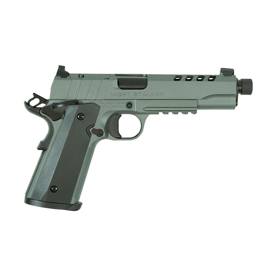 Tisas 1911 Night Stalker SF Handgun 9mm Luger 9rd Magazine(2) 5" Threaded Barrel Grey Cerakote Finish