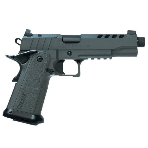 Tisas 1911 B9R Night Stalker Double Stack Handgun 9mm Luger 17rd Magazines(2) 5.35'' Barrel Grey Cerakote