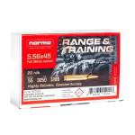 Norma Range & Training Rifle Ammunition 5.56X45 NATO 55gr FMJ 3250 fps 20/rd