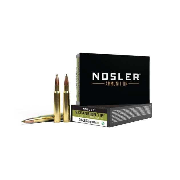 Nosler E-Tip Rifle Ammunition .30-06 Sprg 168gr ET 2800 fps 20/ct