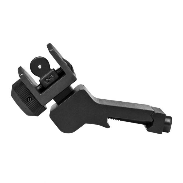 NcStar AR-15 45 Degree Offset Flip-Up Rear Sight Black