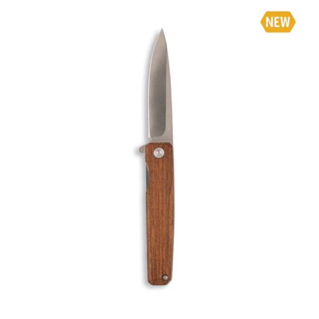 Outdoor Edge Peleus Folding Knife 3-3/10" Clip Point Blade Wood