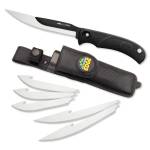 Outdoor Edge RazorMax Replaceable Fixed Knife 3-1/2" Drop Point Blade 5" Boning Blade Black