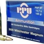 PPU Rifle Ammunition .300 Win Magnum 165 gr SPBT 3050 fps 20/ct