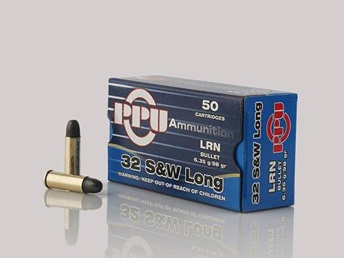 PPU Prvi Partizan .32 S&W Long Ammo | 98 Grain | Lead Round Nose (LRN) | 787 FPS | 50 Rounds | #PPH32SW