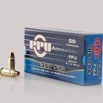 PPU Handgun Ammunition .357 SIG 125gr FPJ 1542 fps 50/ct