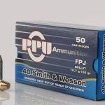 PPU Handgun Ammunition .40 S&W 165 gr FPJ 1541 fps 50/ct
