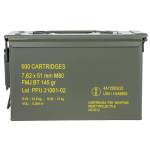 PPU Rangemaster Rifle Ammunition 7.62X51 NATO 145 gr FMJBT 2835 fps 500/ct