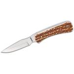 Schrade Uncle Henry 301UH Fixed Knife 3-1/8" Drop Point Blade Brown with Leather Sheath