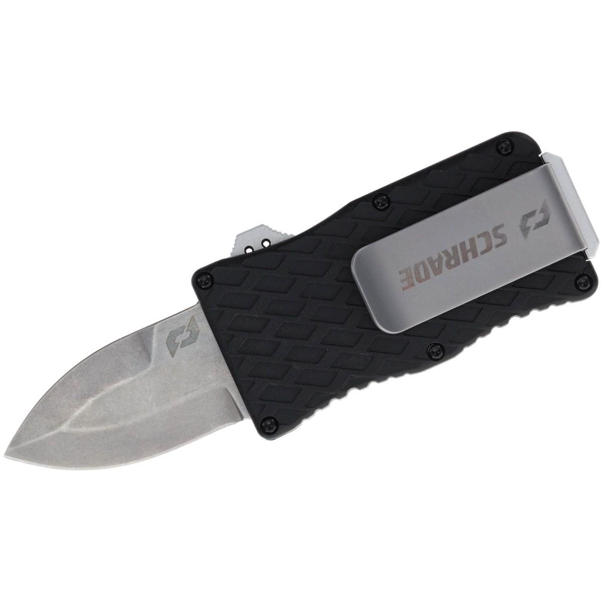 Schrade Uproar Tactical Mini D/A OTF Knife 1 9/10" Blade Black