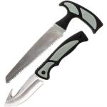 Battenfeld Knives Old Timer Hunter Combo Serrated Blade and Guthook Blade Black and Grey