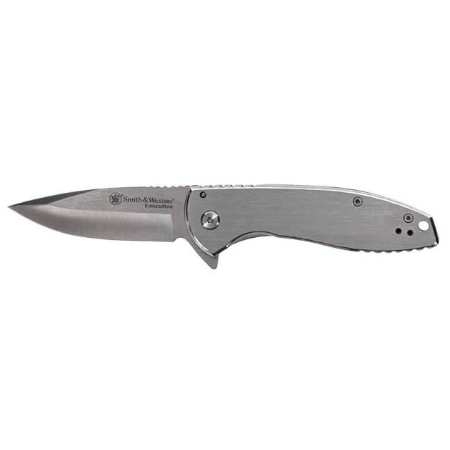 Smith & Wesson KT Executive Platinum Folding Knife 3" Drop Point Blade Silver